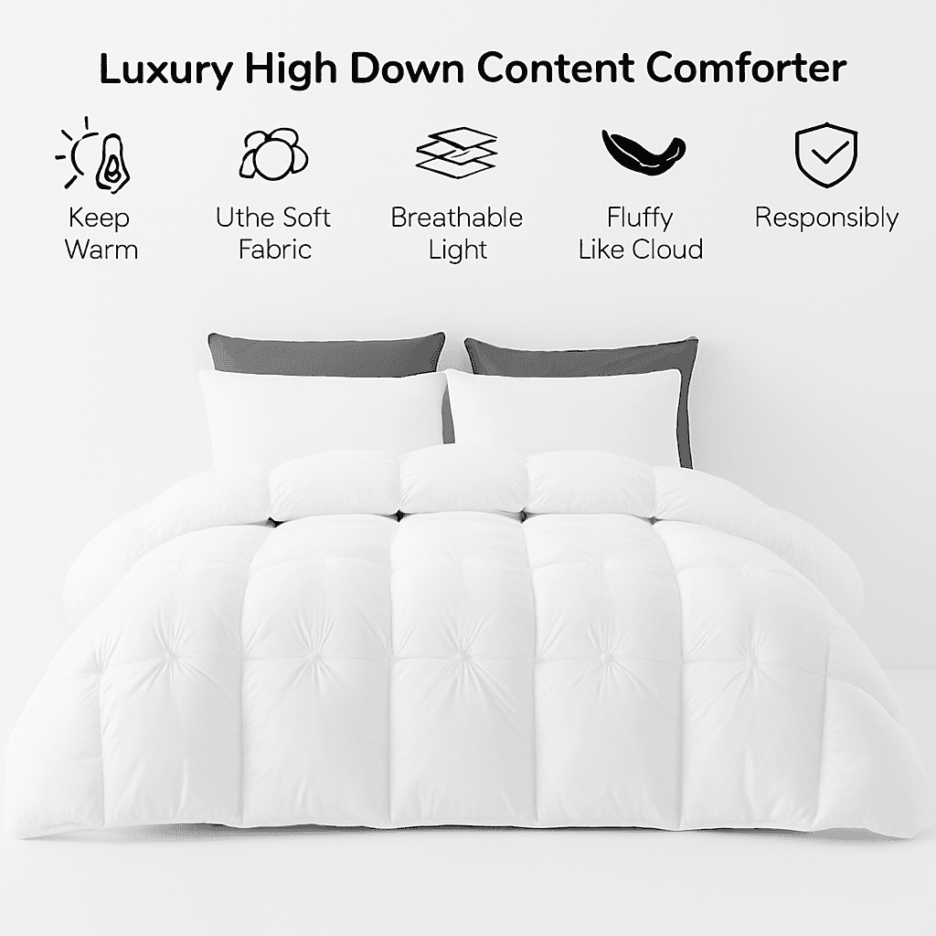 All-Season Luxury Down Comforter - Image 3